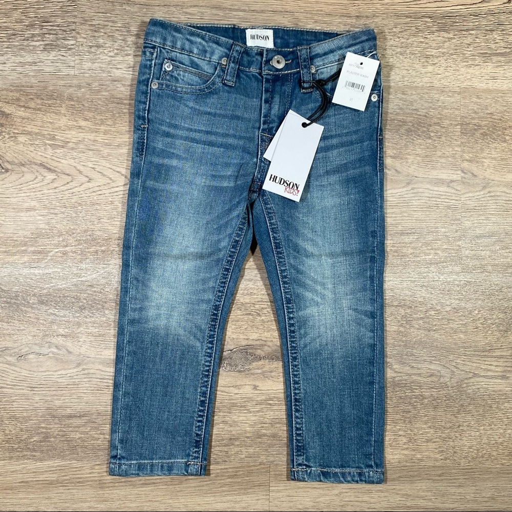 Hudson Jagger Slim Jeans Pants Baby Boys 2T Blue Adjustable Waist